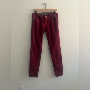 Celebrity Pink Jeans | Burgundy Stretch Skinny Pants | Women’s Size 7